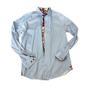 Au Noir stretch shirt mens button up size small
